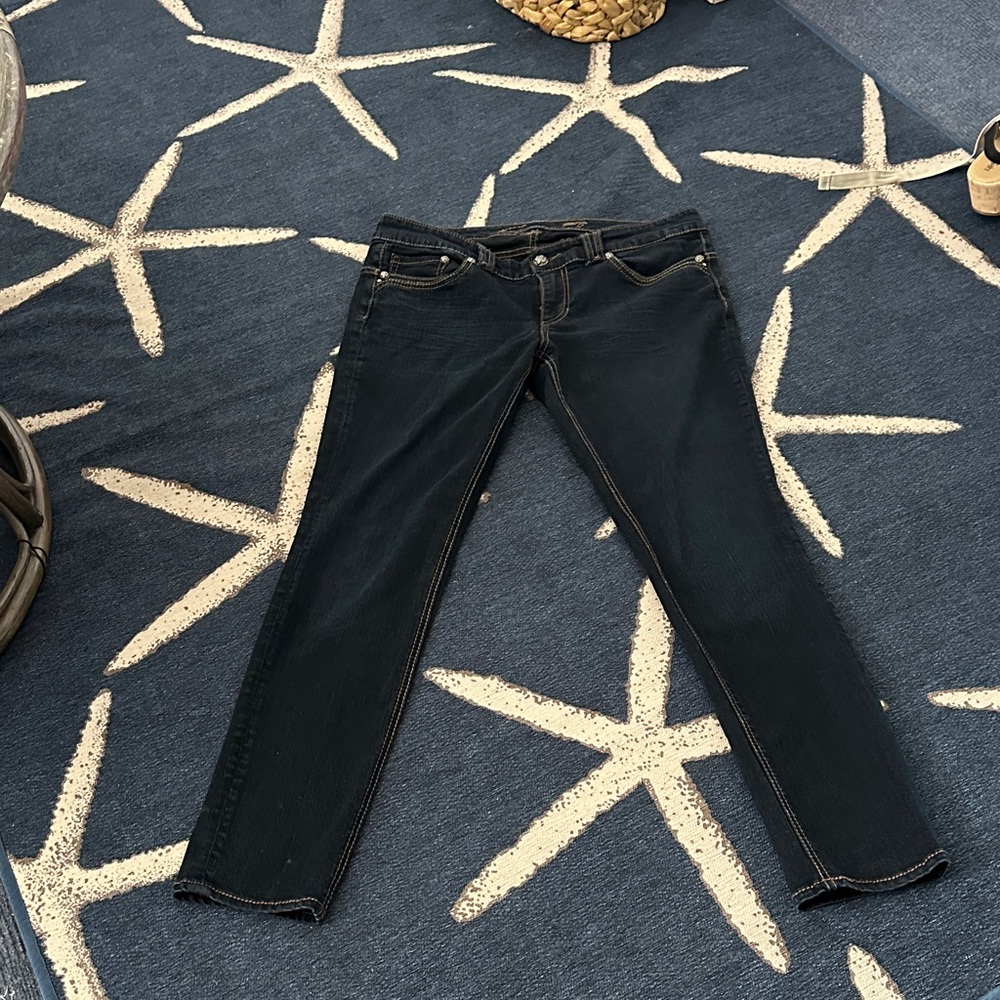 Seven7 Women’s Black Straight Leg Jeans